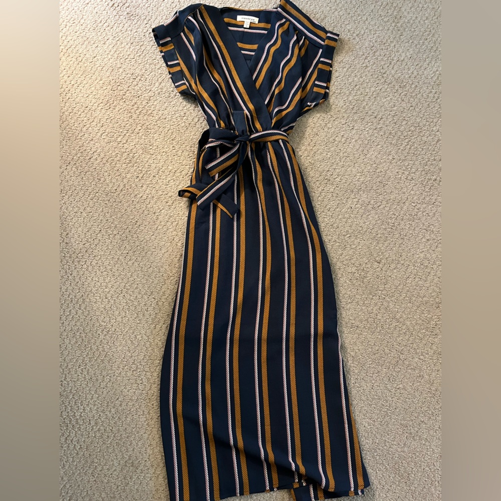 Striped midi dress size Small